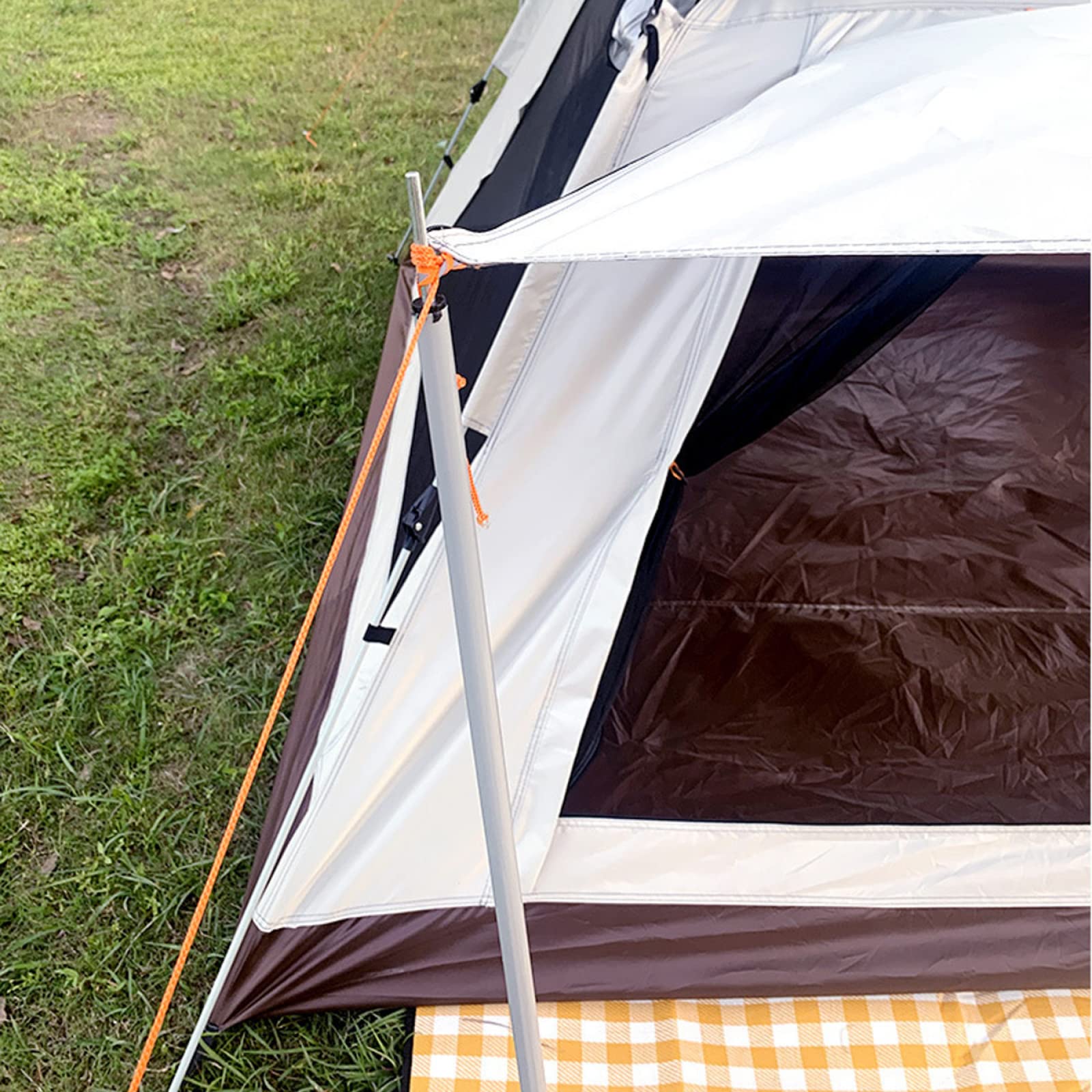 4-Person Waterproof Camping Tent with Double Doors & 4 Windows - Lightweight, Sturdy, Bug-Proof Darkening Tunnel Tent for Adults - Perfect for Backpacking, Hiking & Outdoor Adventures
