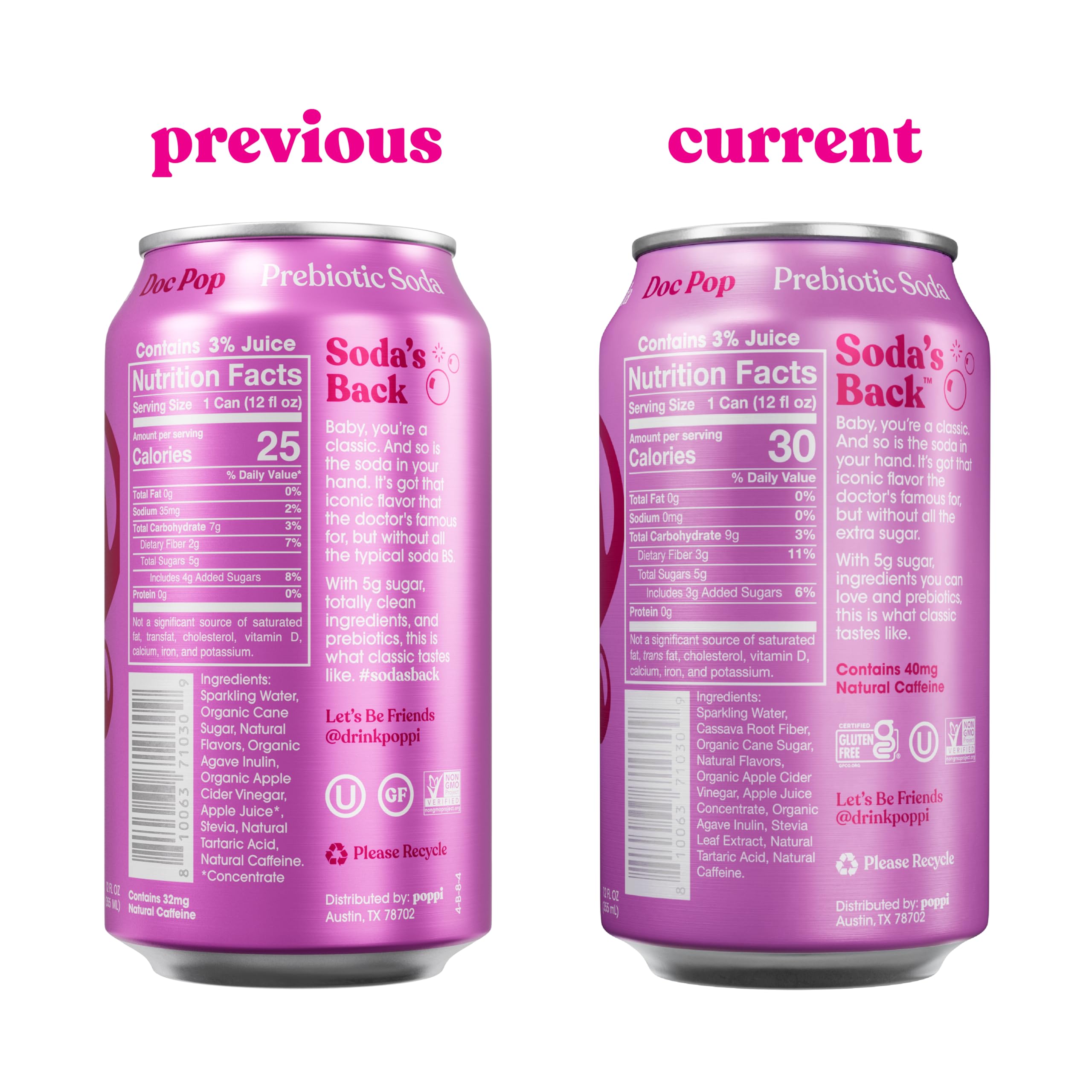 Poppi Sparkling Prebiotic Soda with Apple Cider Vinegar - 12 Pack (12 Fl Oz Cans, Doc Pop Flavor) | Refreshing Probiotic Drink with Fruit Juice & Seltzer Water | Perfect for Gut Health, Weight Management & Healthy Lifestyle