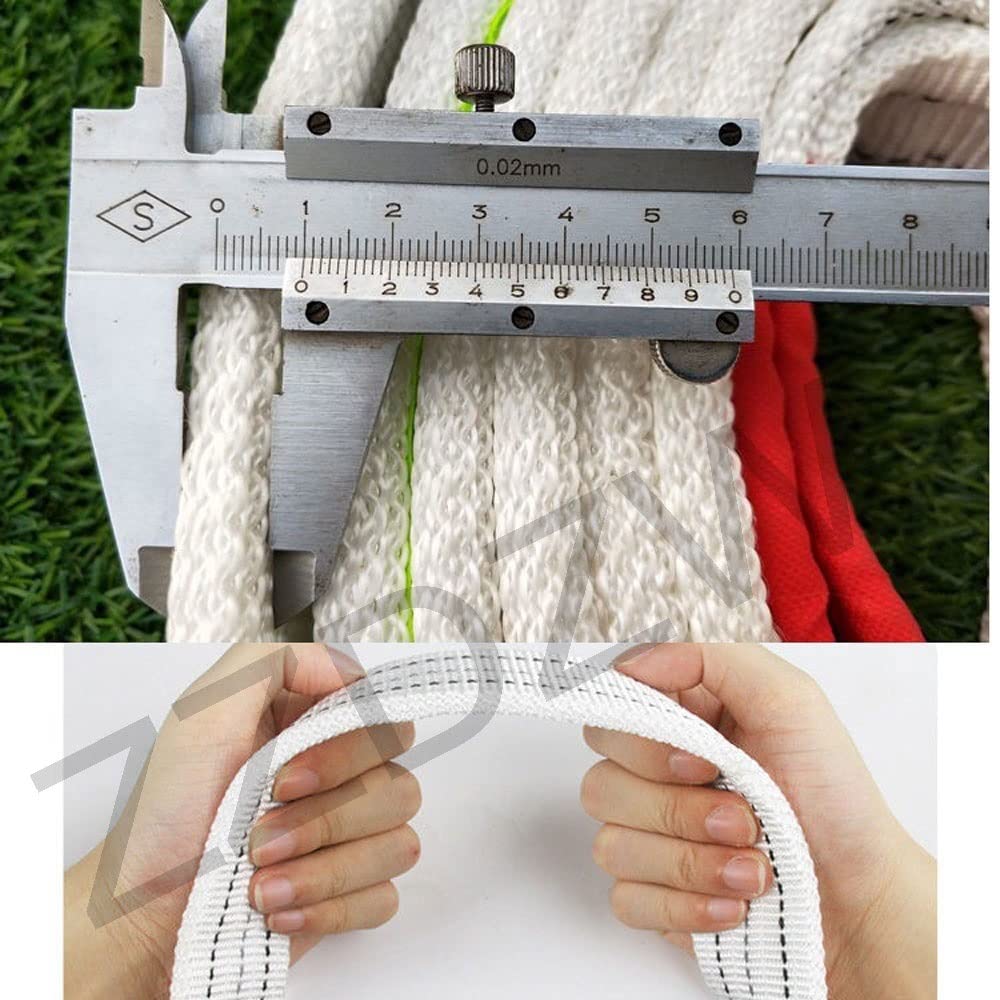 4/5/7/9 M Heavy Duty Towing Rope with Steel Forged Hooks - 5/10/15/20 Tons High Strength Nylon Tow Strap - Winch Recovery Rope for Trailers, Trucks & Off-Road Vehicles - Ideal for Towing, Vehicle Recovery & Emergency Situations