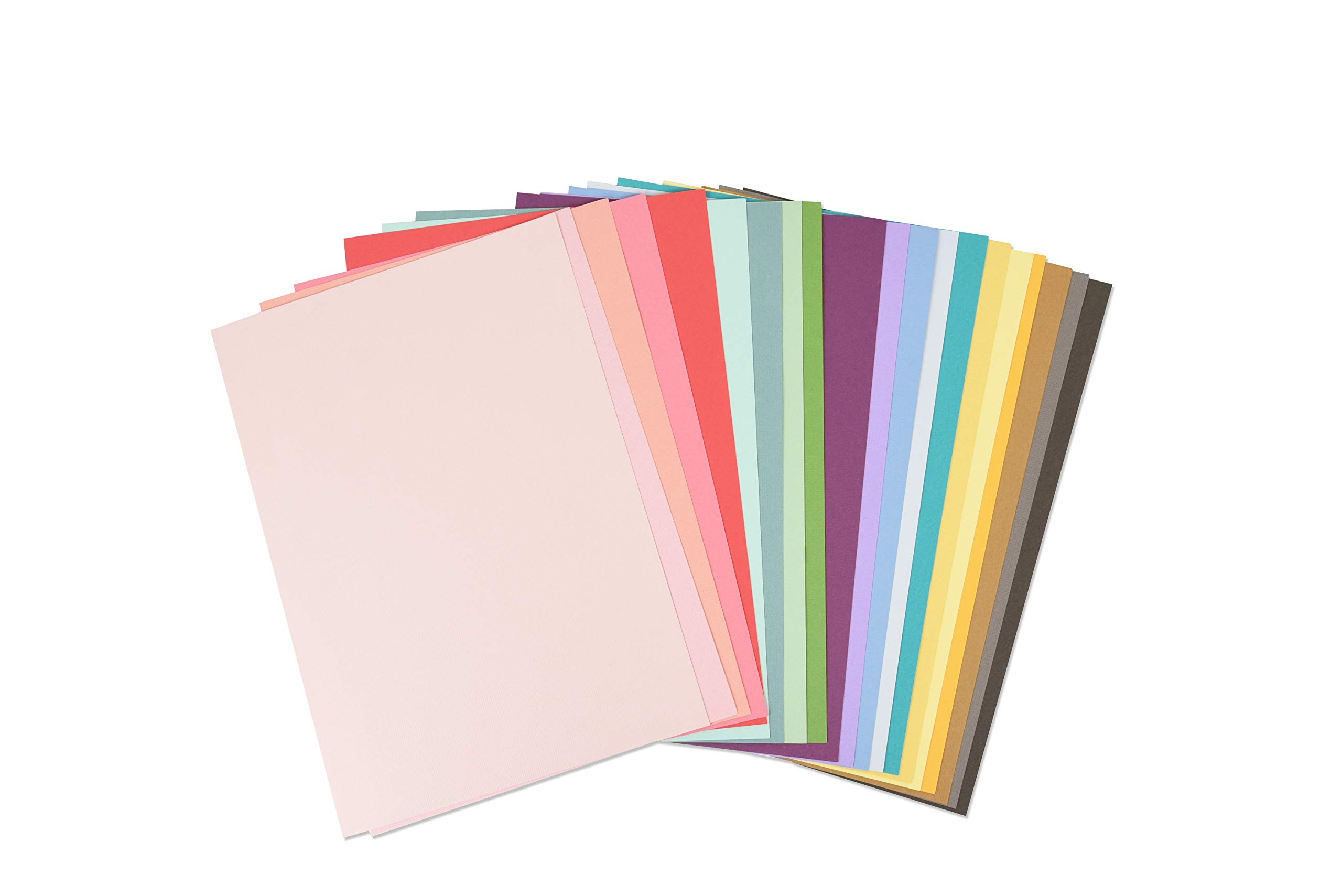 Sizzix Surfacez Premium Cardstock Sheets - 80-Pack, 20 Assorted Colors for Card Making, Scrapbooking & DIY Craft Projects - 29.7 x 20.96 x 2.29 cm - Perfect for Greeting Cards, Invitations, Paper Crafts & Home Decor