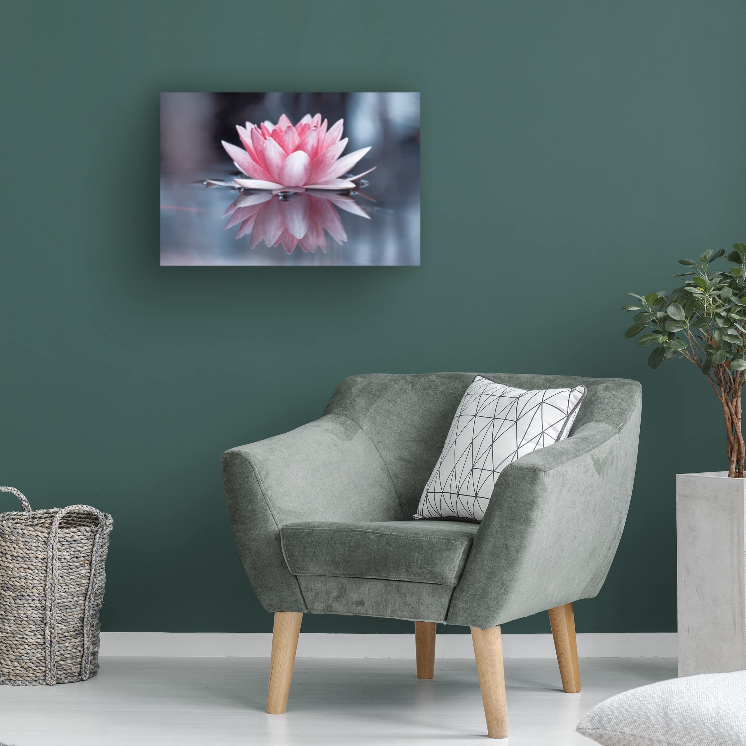 Padmasana Yoga Meditation Canvas Art Print by Fabien Bravin - Stunning Wall Decor for Living Room, Bedroom & Office - Premium Trademark Fine Art Collection