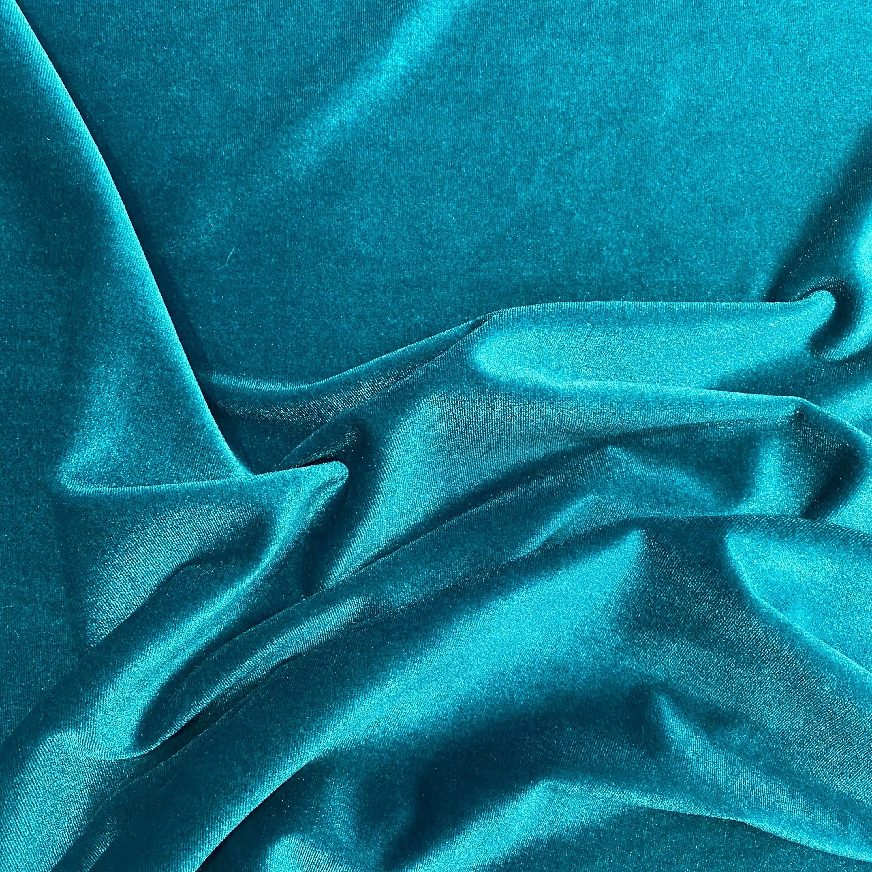 2-Way Stretch Velvet Fabric - Soft & Durable Green Velvet Material for Upholstery, Clothing & DIY Crafts