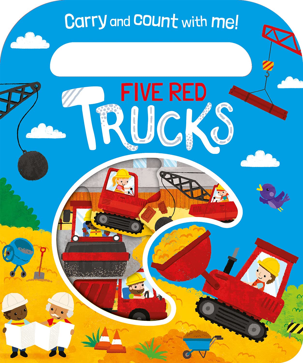 Five Red Trucks - Count and Carry Board Book for Toddlers | Fun Learning Toy for Kids | Perfect for Early Childhood Education & Playtime
