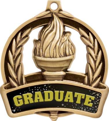 Custom Engraved 2 Inch Graduation Medals - Personalized Achievement Awards for Students, Teachers & Academic Excellence - Perfect for Ceremonies, Commencements & Recognition Events