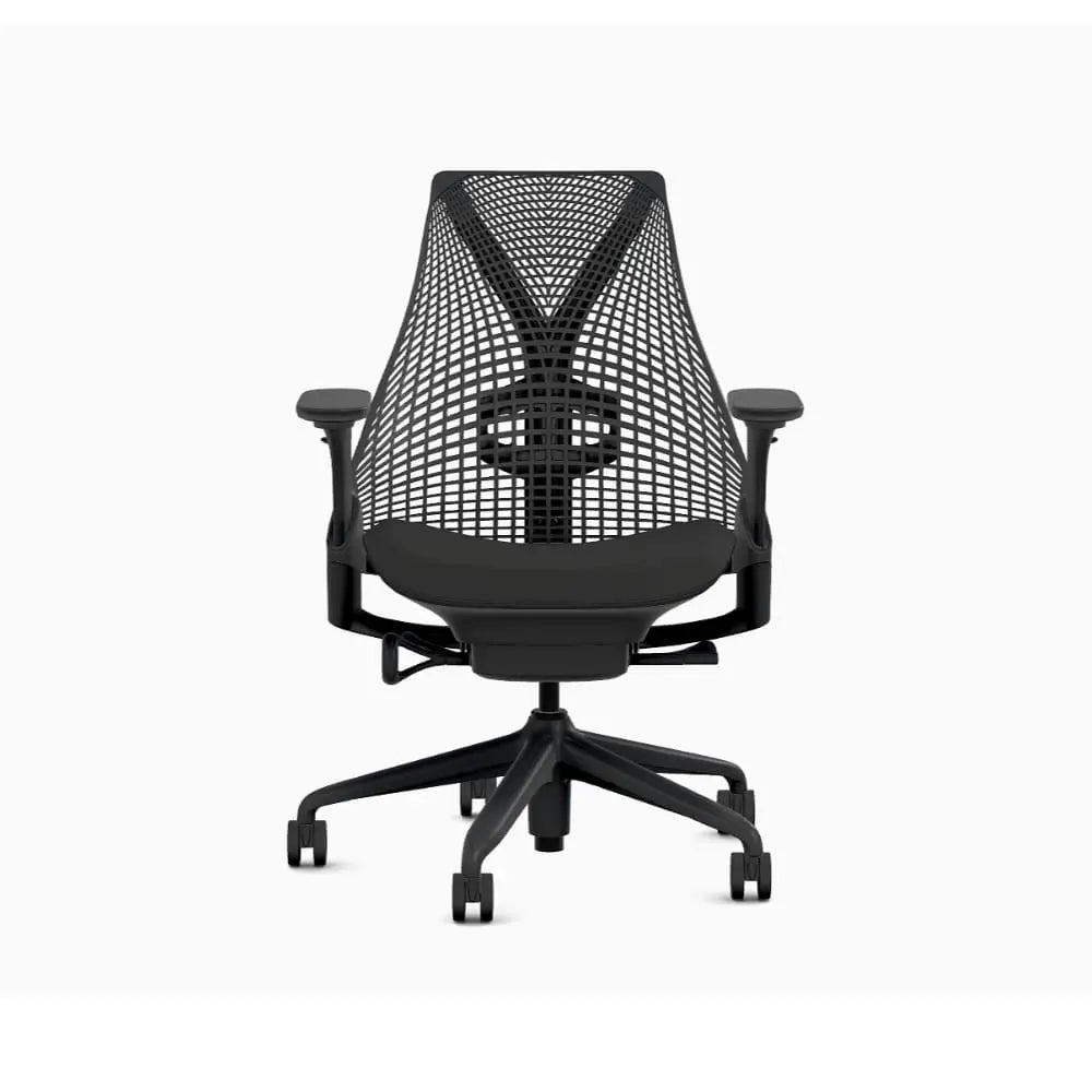 Herman Miller Sayl Ergonomic Office Chair - Black Mesh Back, Adjustable Height, Lumbar Support - Perfect for Home Office, Gaming & Workspace