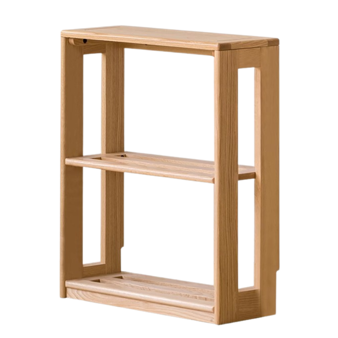 23.6x9.8x29.5 inch/ 60x25x75cm/ Natural Wood color/ Beech Adjustable Bookshelf