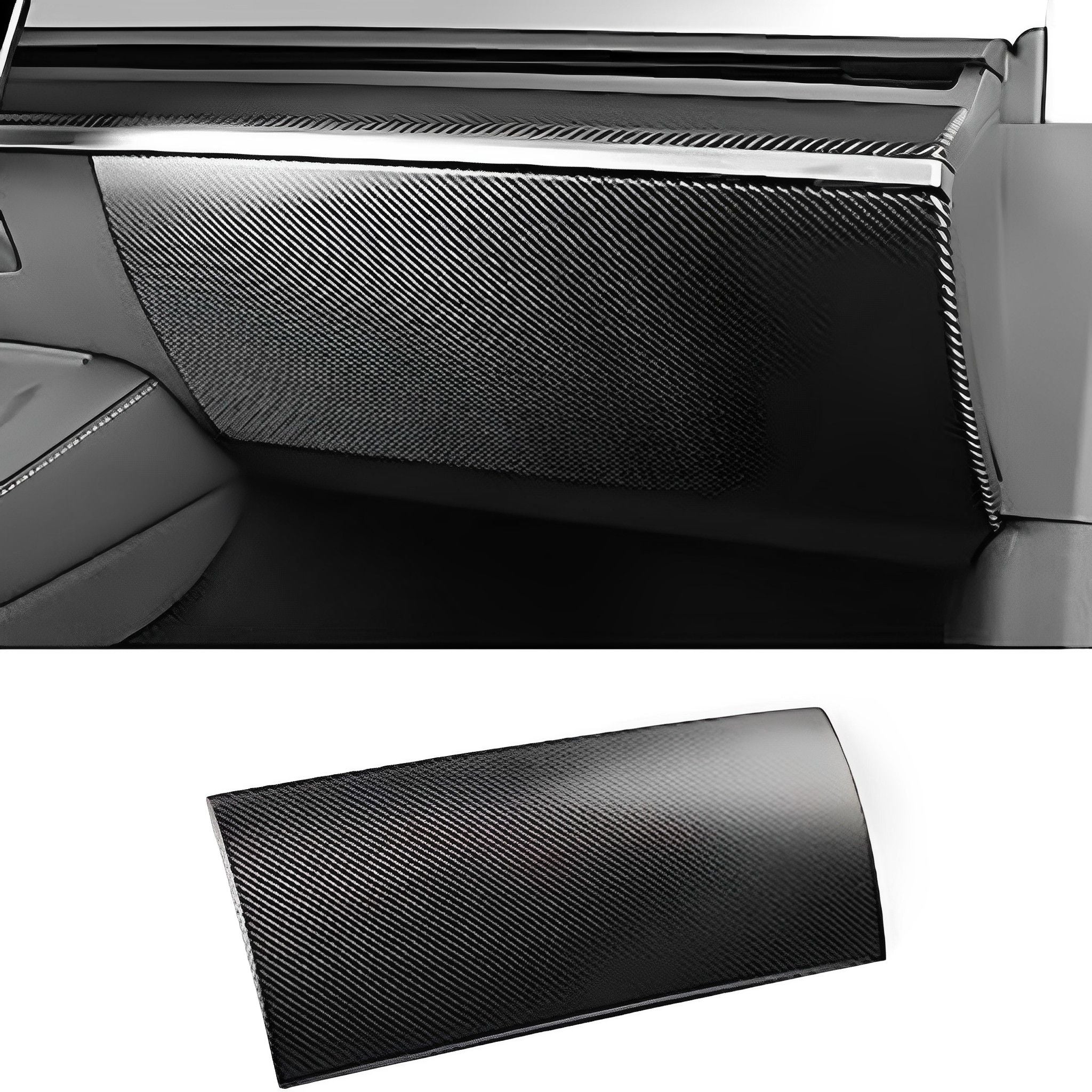 Premium Real Carbon Fiber Glove Box Cover for Tesla Model 3 & Model Y - Luxury Interior Upgrade Accessory for Enhanced Cabin Style & Protection (Fits 2017-2023 Models) | Perfect for Car Enthusiasts & Customization Lovers