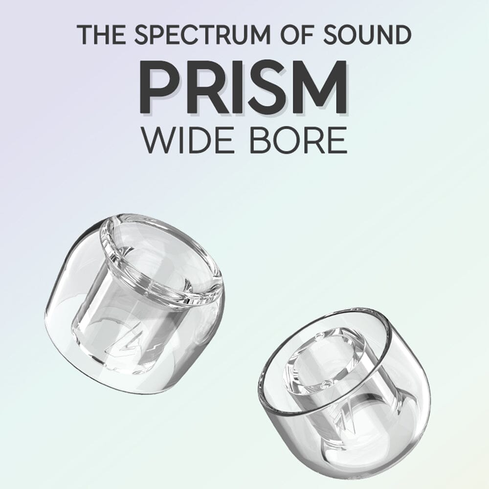 Divinus Prism Wide Bore LSR Eartips for 4-6mm Nozzle - Premium Comfortable Ear Tips for In-Ear Monitors, Earbuds & Headphones - Perfect for Music, Gaming & Workouts