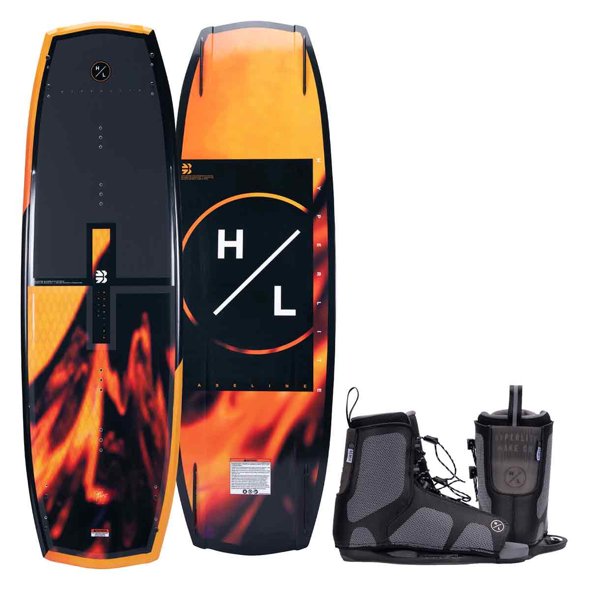 Hyerplite Baseline Wakeboard with Remix Bindings - Premium Water Sports Gear for Wakeboarding & Boating Adventures
