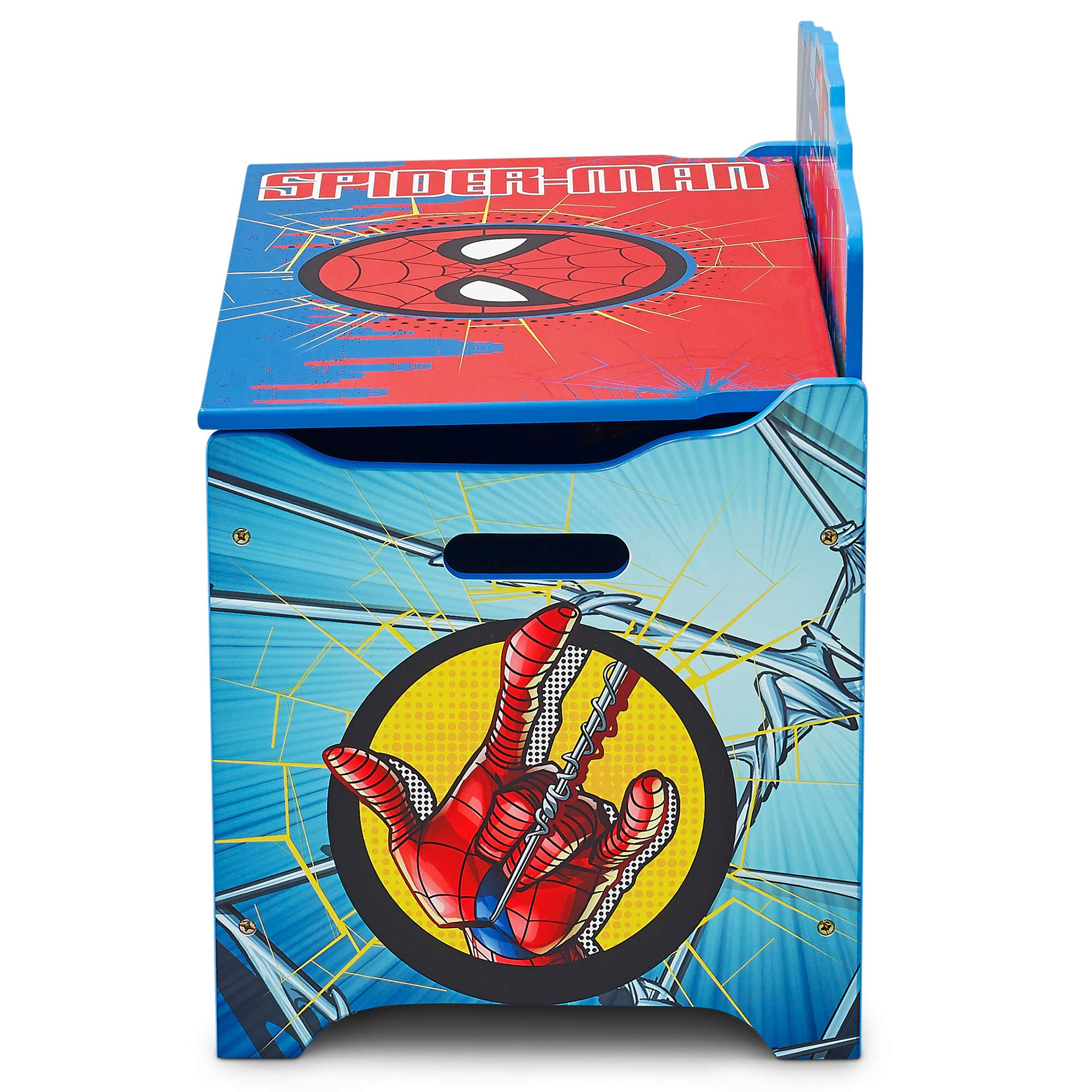 Delta Children Deluxe Toy Box with Spider-Man Design - Kids Storage Organizer for Toys, Books & Clothes | Perfect for Bedroom, Playroom & Nursery Organization