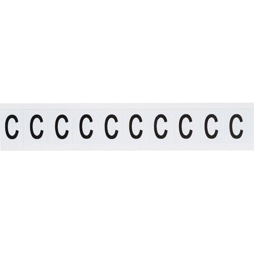 Brady 9713-C 97658 97 Series Indoor/Outdoor Number and Letter Cards - 50 Pack for Industrial Labeling, Warehouse Organization & Facility Safety Signs
