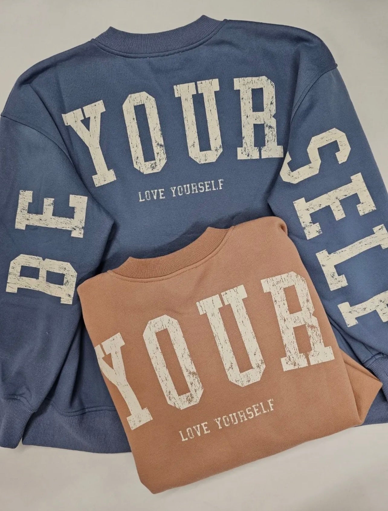 Be Yourself Oversized Sweatshirt - Light Blue | Cozy Unisex Pullover Hoodie for Casual Wear, Loungewear & Street Style