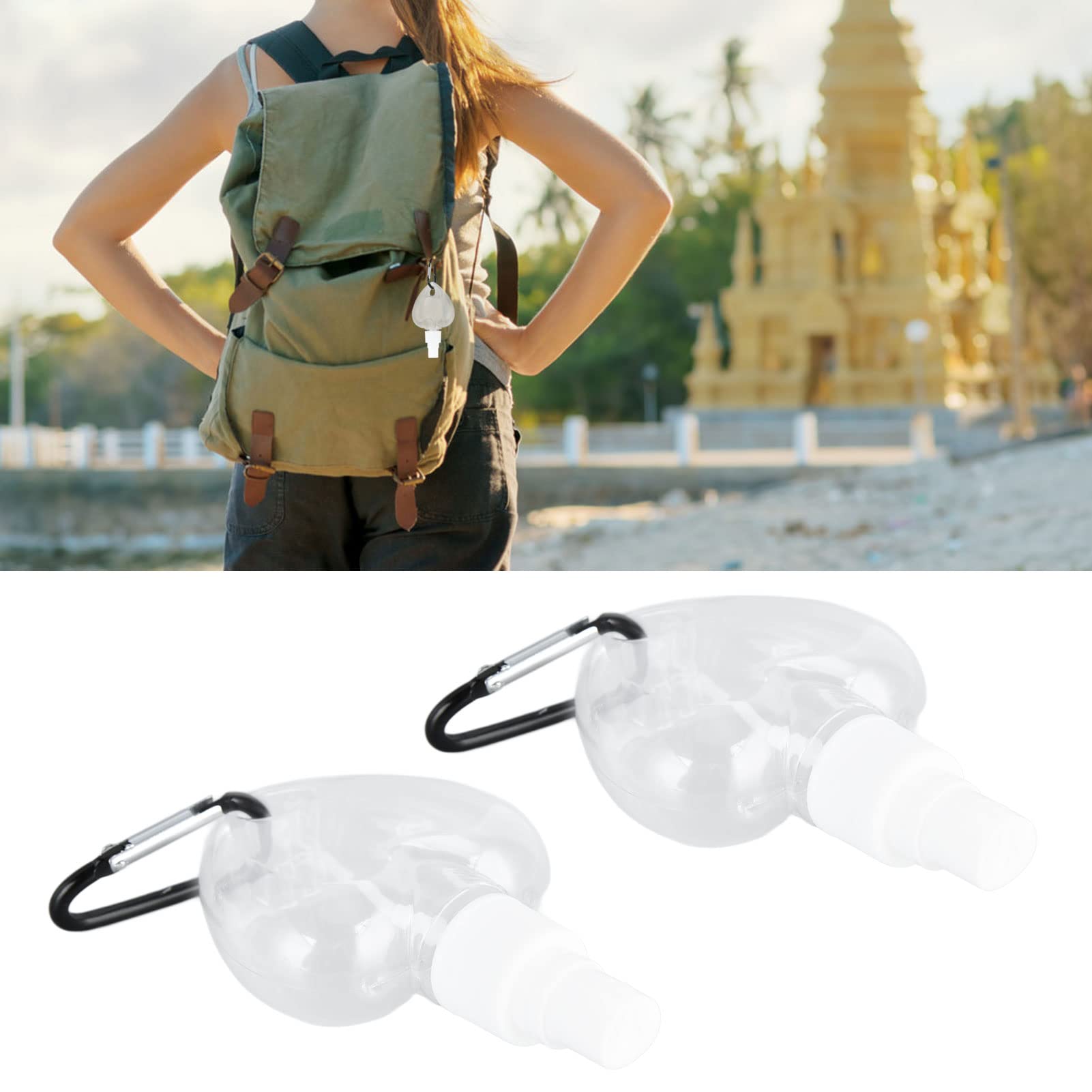 2Pcs 50ml Refillable Travel Spray Bottle Keychains - Portable Plastic Bottles for Hand Soap, Conditioner & Body Wash (Heart Spray) - Perfect for Gym, Travel & On-the-Go Essentials