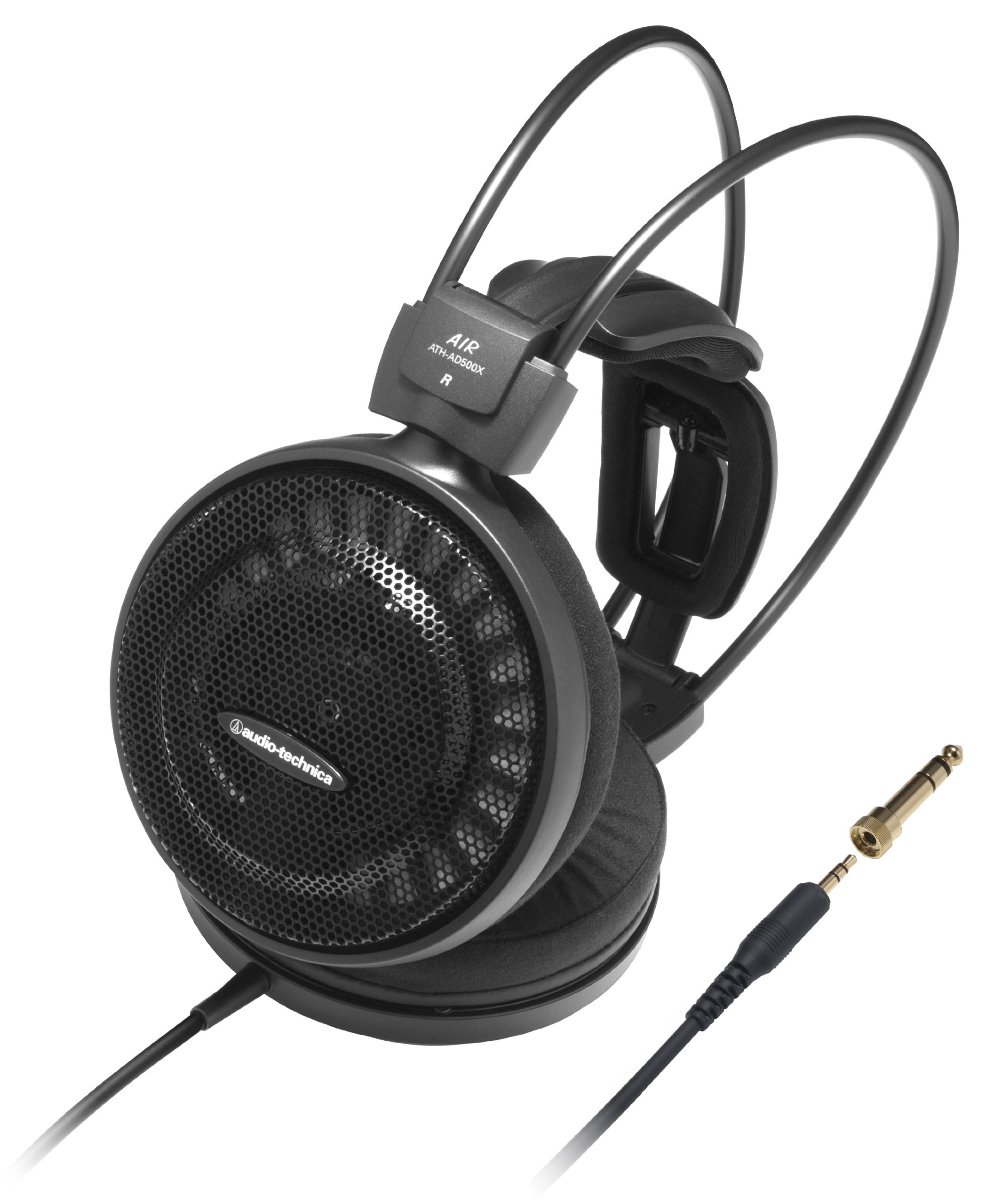 Audio-Technica ATH-AD500X Open-Back Audiophile Headphones with 53mm Drivers - High-Fidelity Sound for Music & Gaming - Comfortable Over-Ear Design - Black (Perfect for Home Studio, Podcasting & Critical Listening)