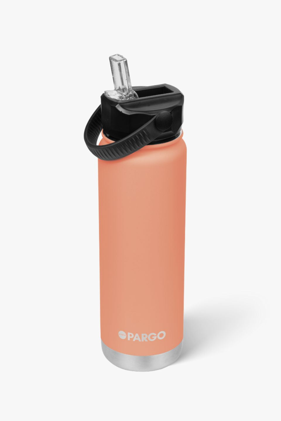 Insulated Coral Pink 750ml Stainless Steel Water Bottle with Straw Lid - Leakproof & BPA Free - Perfect for Gym, Hiking, Travel & Office Use