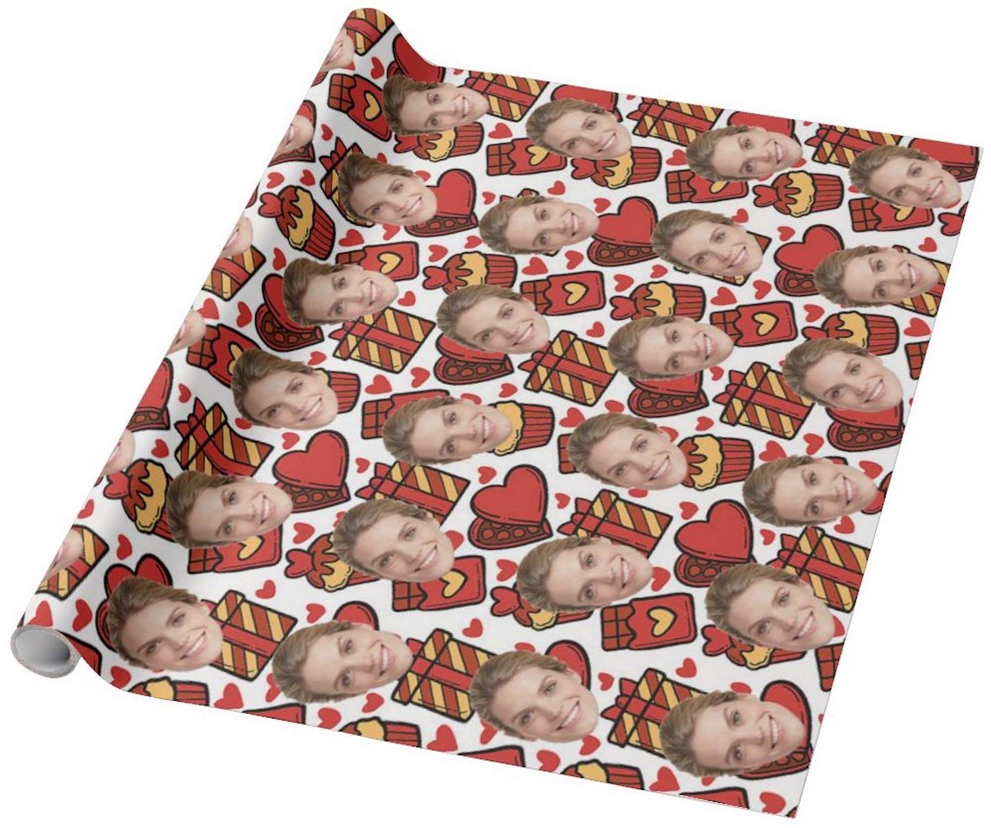 Custom Photo Face Wrapping Paper Roll - Personalized Gift Wrap for Birthdays, Graduation, Christmas & Weddings - Print Your Picture for Unique Present Wrapping - Perfect for Boys & Girls Gifts - Great for Party Favors, Surprise Presents & Special Occasions