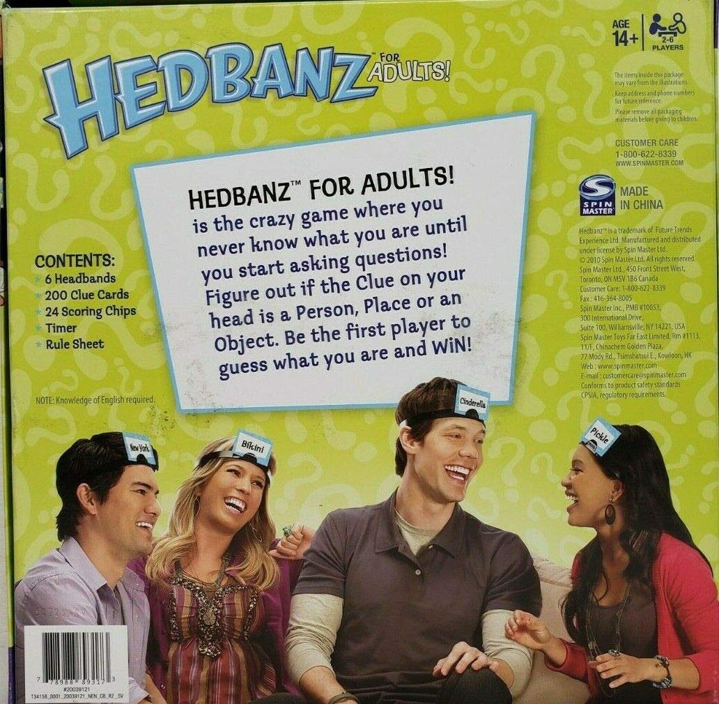 Spin Master Hedbanz Board Game for Adults - Fun Family Party Guessing Game for Game Nights & Social Gatherings