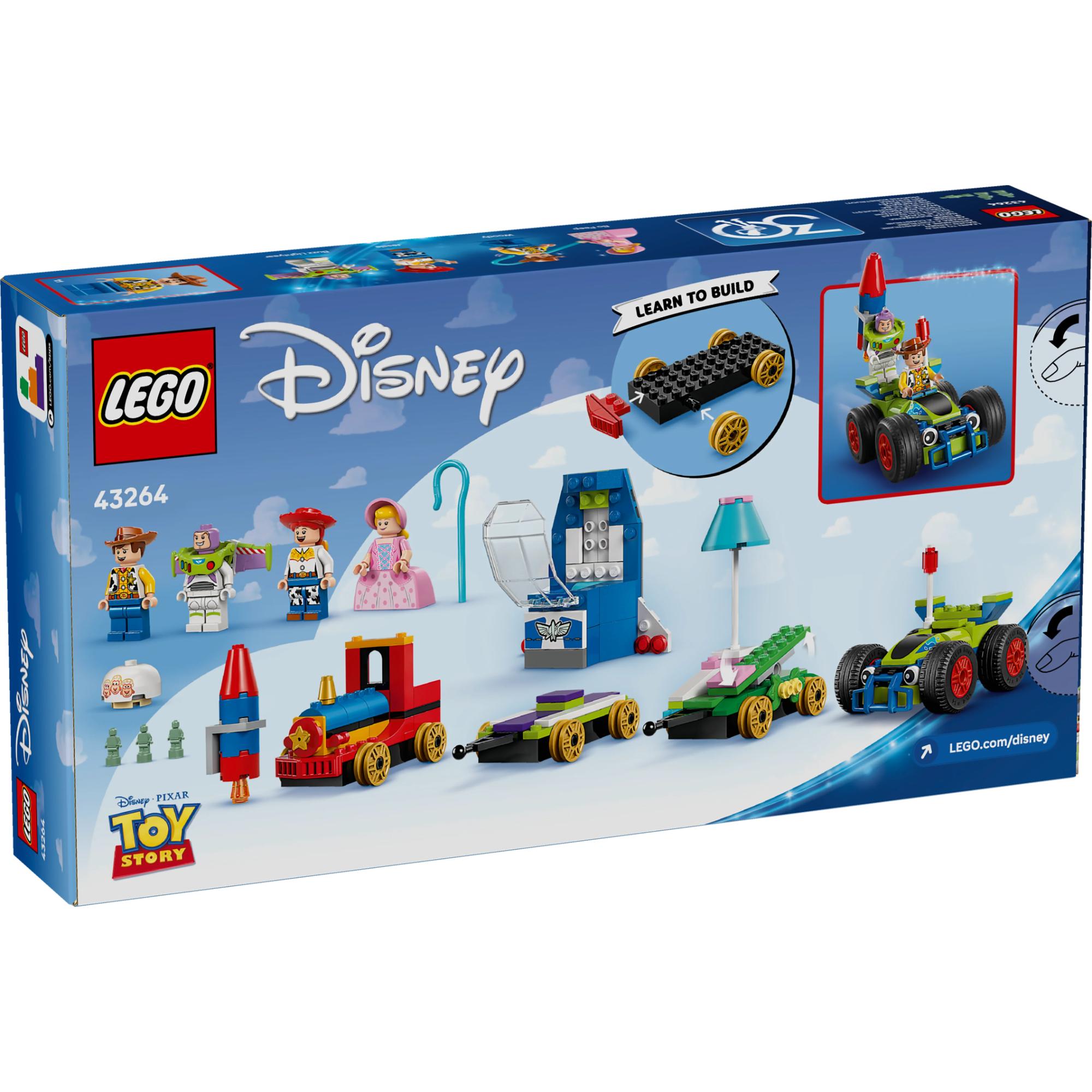 LEGO Disney Pixar Toy Story Celebration Train & RC Car Building Set (43264) - Perfect for Kids' Birthday Gifts & Disney Toy Story Fans Collection