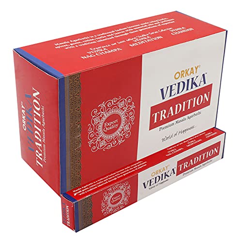 Premium Sharvgun Vedika Traditional Fragrance Incense Sticks - 12 Pack (15g Each) for Aromatherapy, Meditation & Home Relaxation