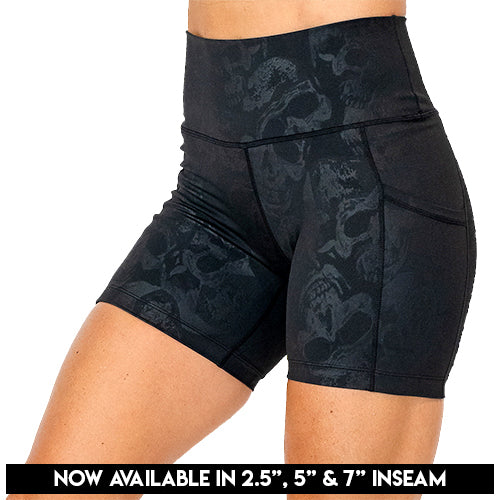 Shadow Skulls Print Shorts - Trendy Casual Men's & Women's Summer Shorts for Beach, Gym, and Streetwear Fashion