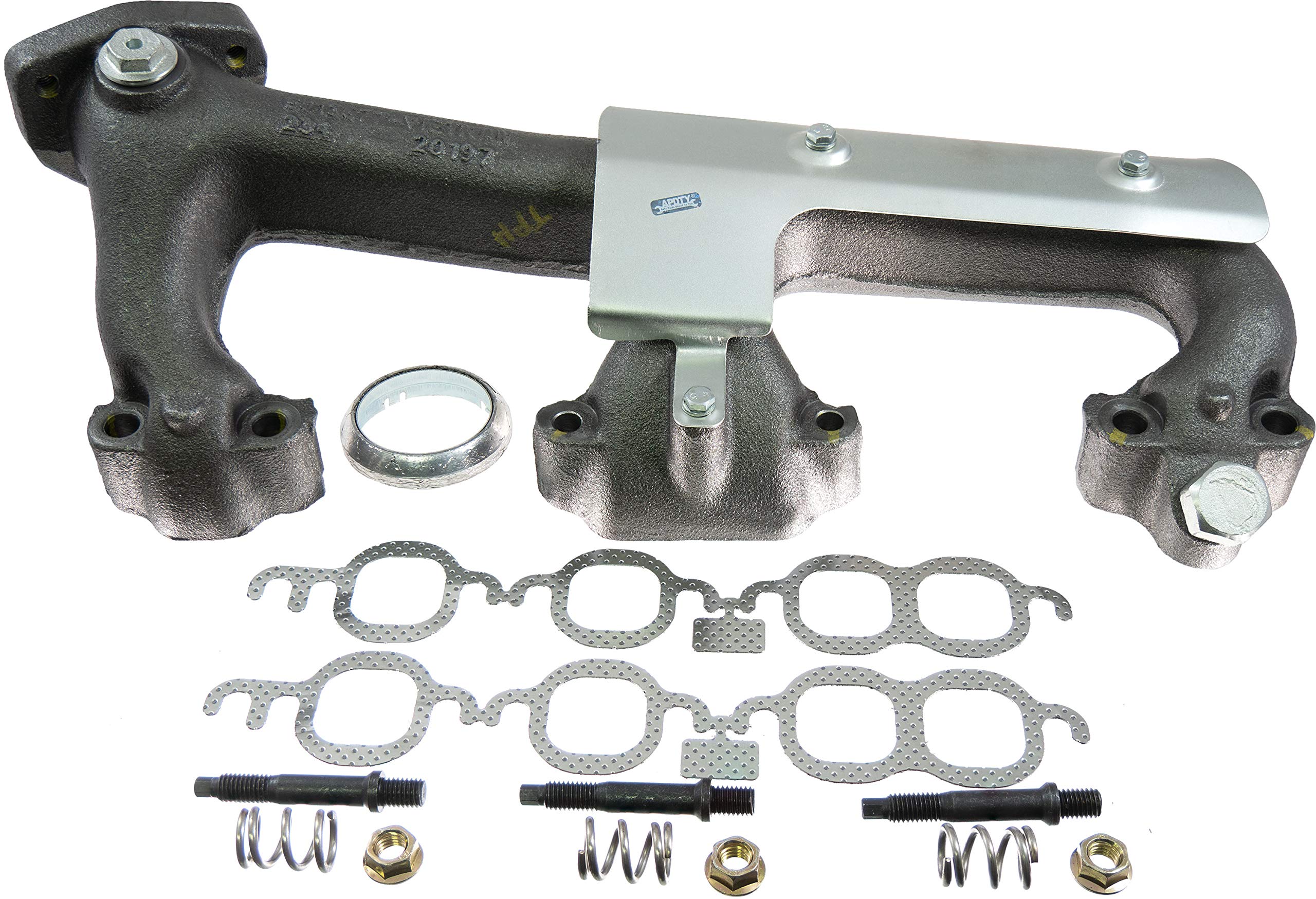 APDTY 785268 Cast Iron Exhaust Manifold Kit - Left Side Replacement for Improved Engine Performance | Perfect for Chevy, GMC, Ford, Dodge Trucks & SUVs