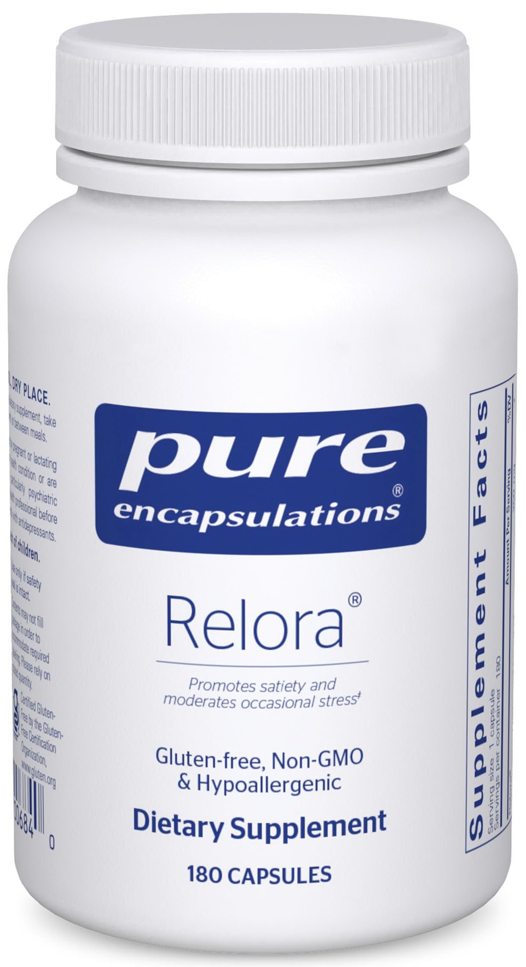 Pure Encapsulations Relora Stress Support Supplement - 180 Hypoallergenic Capsules for Cortisol & DHEA Balance | Supports Occasional Stress Relief | Ideal for Busy Professionals & Students