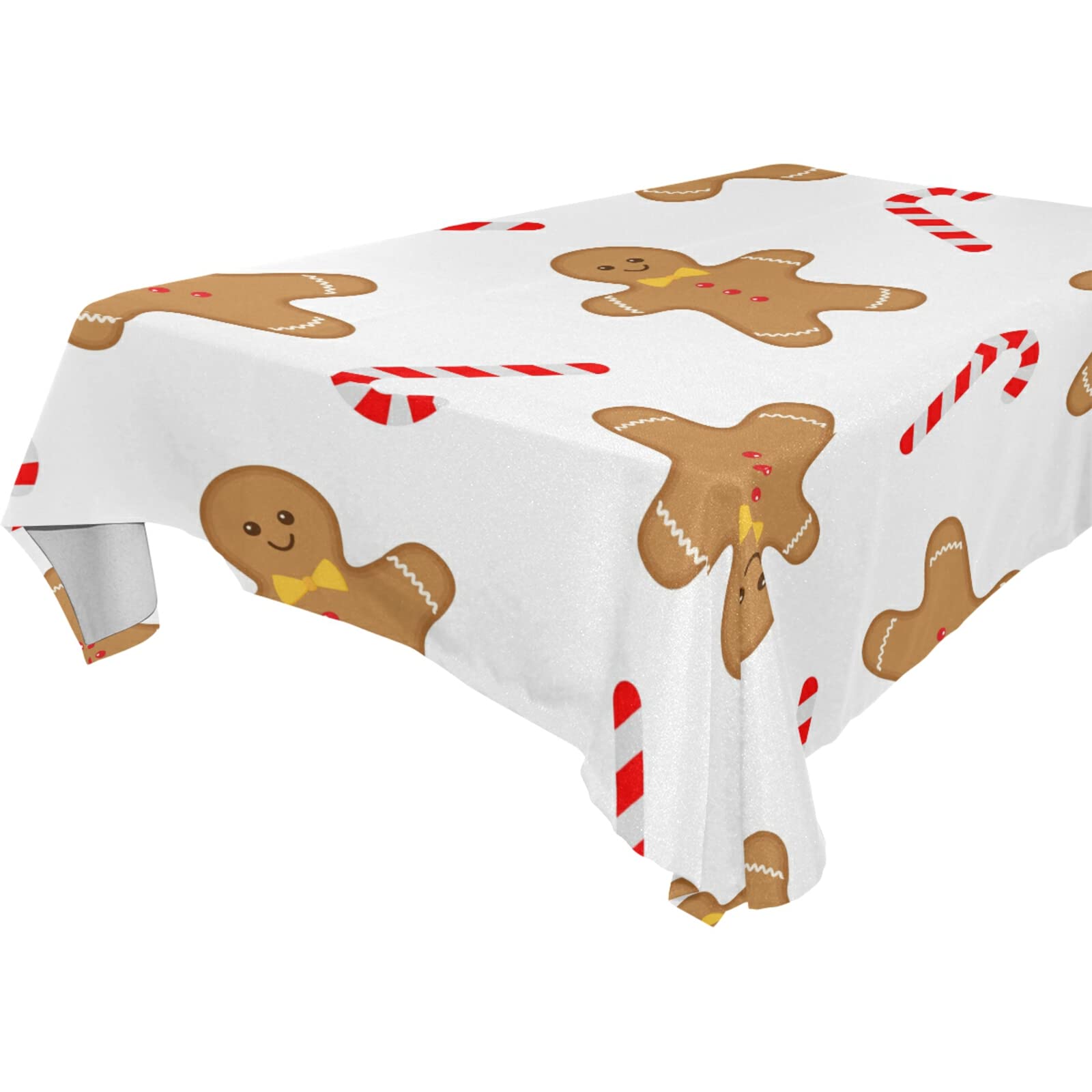 Festive Christmas Gingerbread Man Tablecloth 60