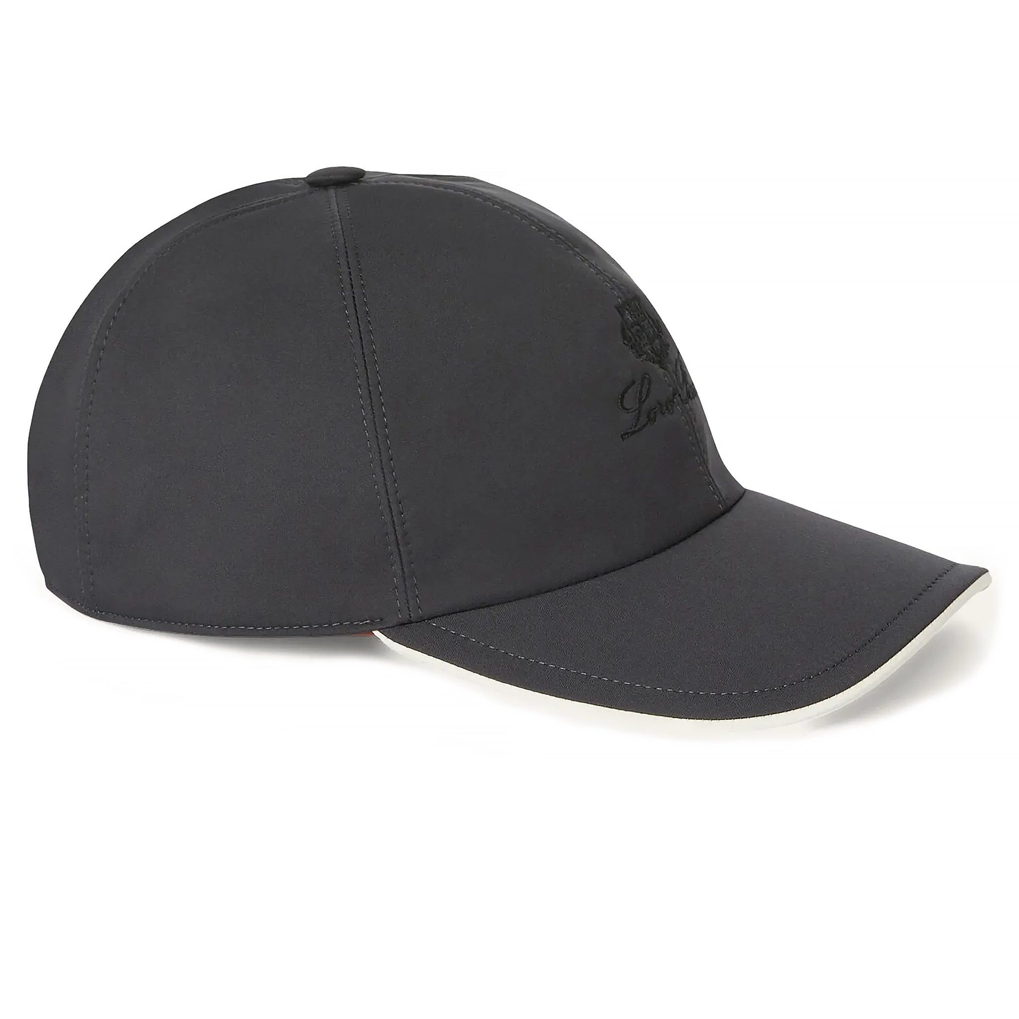 Loro Piana Microfiber Storm System Baseball Cap - Onyx Ivory Color, Waterproof & Windproof Men's Hat for Outdoor Activities & Travel