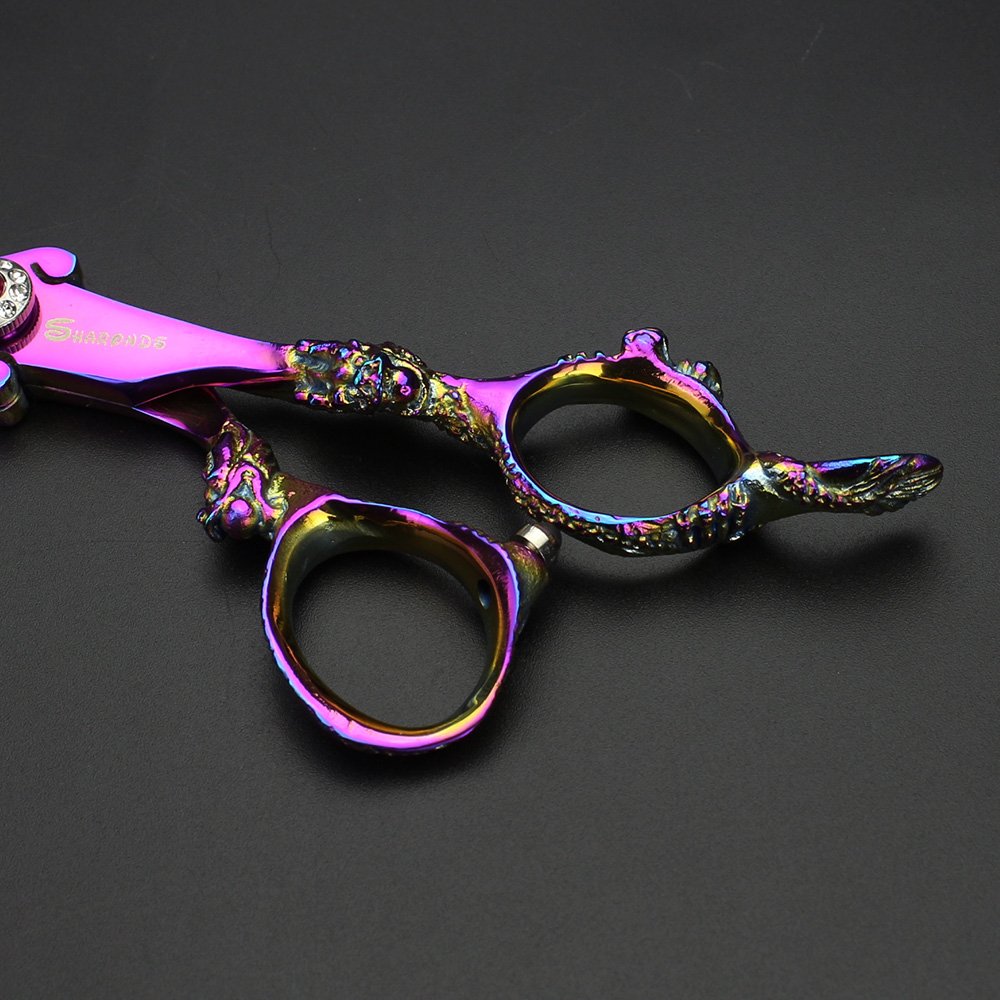 Professional 6 Inch Hair Cutting Scissors for Barbers & Stylists - Sharp Stainless Steel Hairdressing Shears with Leather Case - Perfect for Salon, Home Haircuts & Hairstyling