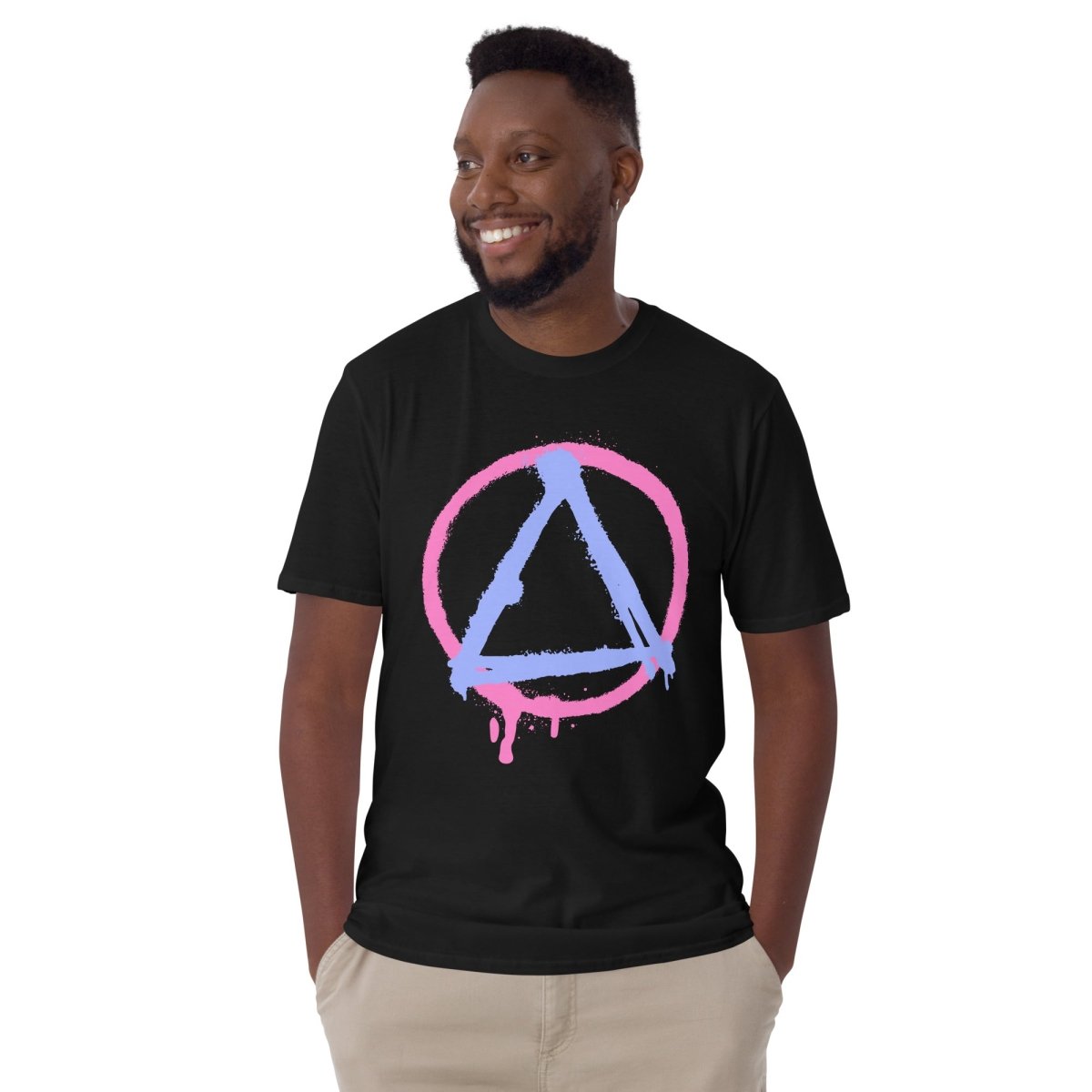 Graffiti Sobriety Symbol Essential Unisex T-Shirt - Stylish & Comfortable Tee for Everyday Wear, Street Fashion & Recovery Support