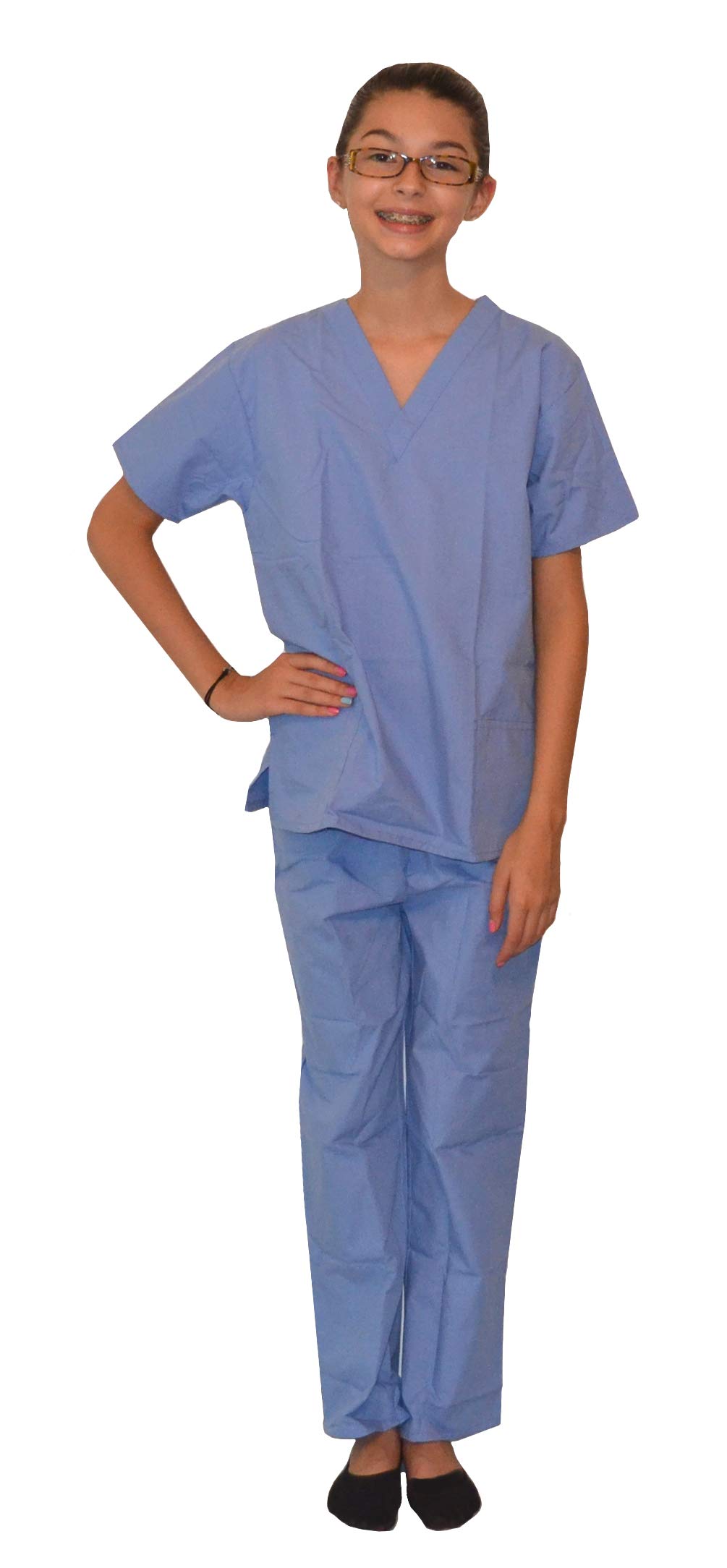 Royal Blue Kids Scrubs Costume - Medical Role Play Outfit for Children | Perfect for Halloween, Dress-Up & Pretend Play