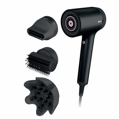 SHARK HyperAir IQ Hair Dryer - Ultra Fast Drying Blow Dryer with Ionic Technology for No Heat Damage & Long-Lasting Styles, Professional Salon Hair Dryer (Black) - Perfect for Home Use, Travel & Salon Styling
