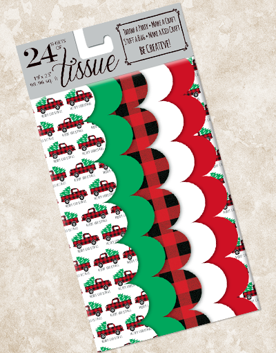 Buffalo Truck Scalloped Tissue Paper - Decorative Gift Wrap for Birthday, Baby Shower & Party Decorations | Perfect for Scrapbooking, Crafts & DIY Projects