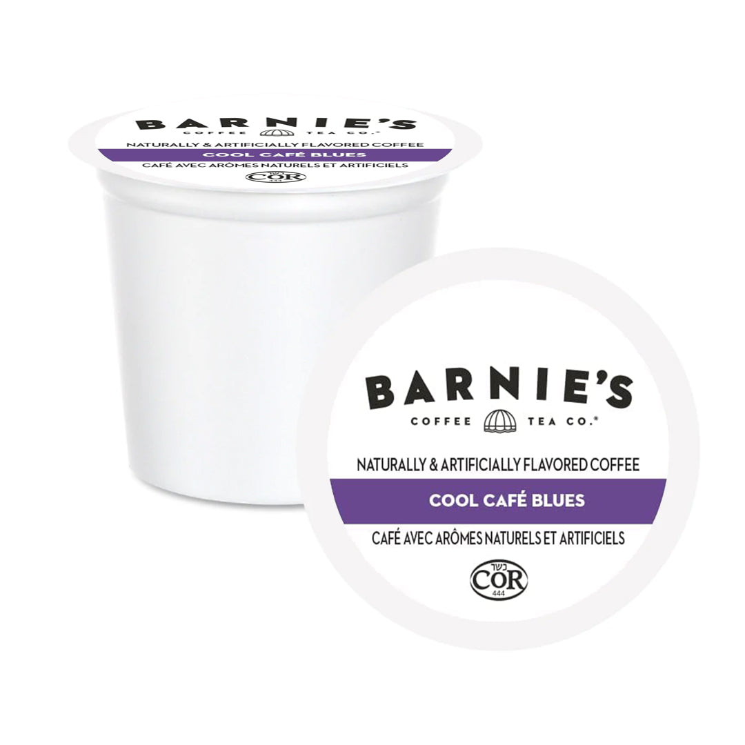 Barnie's Cool Cafe Blues Single Serve Coffee Pods - 24 Count Pack | Rich & Smooth Blend for Keurig Brewers | Perfect for Home, Office & Morning Routines