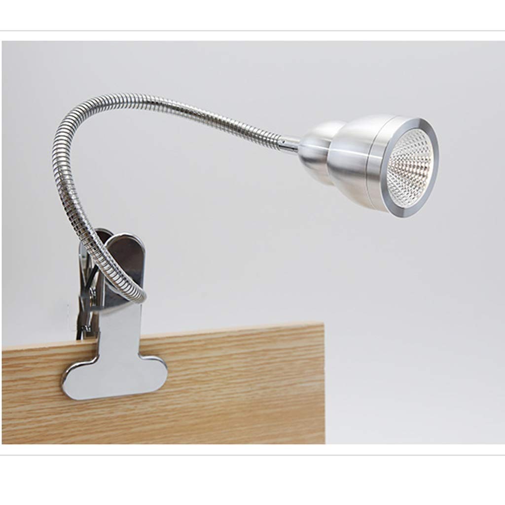 TOMYEUS USB Rechargeable LED Desk Lamp - Adjustable Clip On Reading Light with Infinite Dimming, Eye-Caring Book Light for Study, Office & Bedroom Use