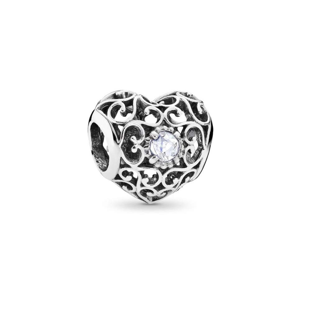 Birthstone Love Heart Charm for Pandora Bracelets - Women's Jewelry Gift for Birthday, Christmas, Anniversary | Perfect for Gifting & Special Occasions