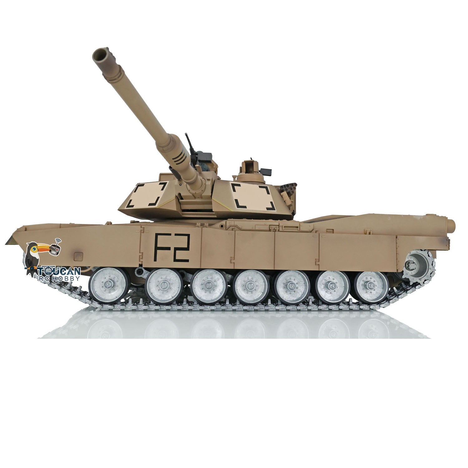 Heng Long 1/16 Scale RTR RC Tank - M1A2 Abrams Full Metal Painted Chassis with TK16 Mainboard, IR Battle System, Smoke & Sound Effects, 360° Rotating Turret - Perfect for Military Enthusiasts & RC Hobbyists (Model 3918)