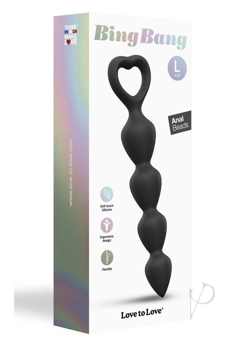 Bing Bang Silicone Anal Beads - Large Black Onyx Anal Training Kit for Beginners & Couples - Sensual Play & Intimate Exploration