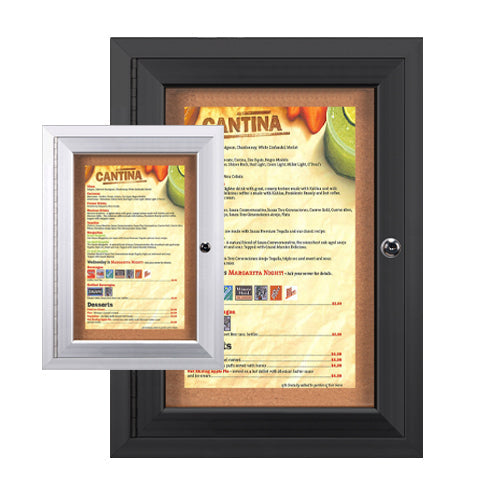 8.5 x 14 Enclosed Indoor Menu Holders - Premium Portrait Menu Display Cases for Restaurants, Cafes & Hotels - Perfect for Tabletop, Counter & Wall Mounting