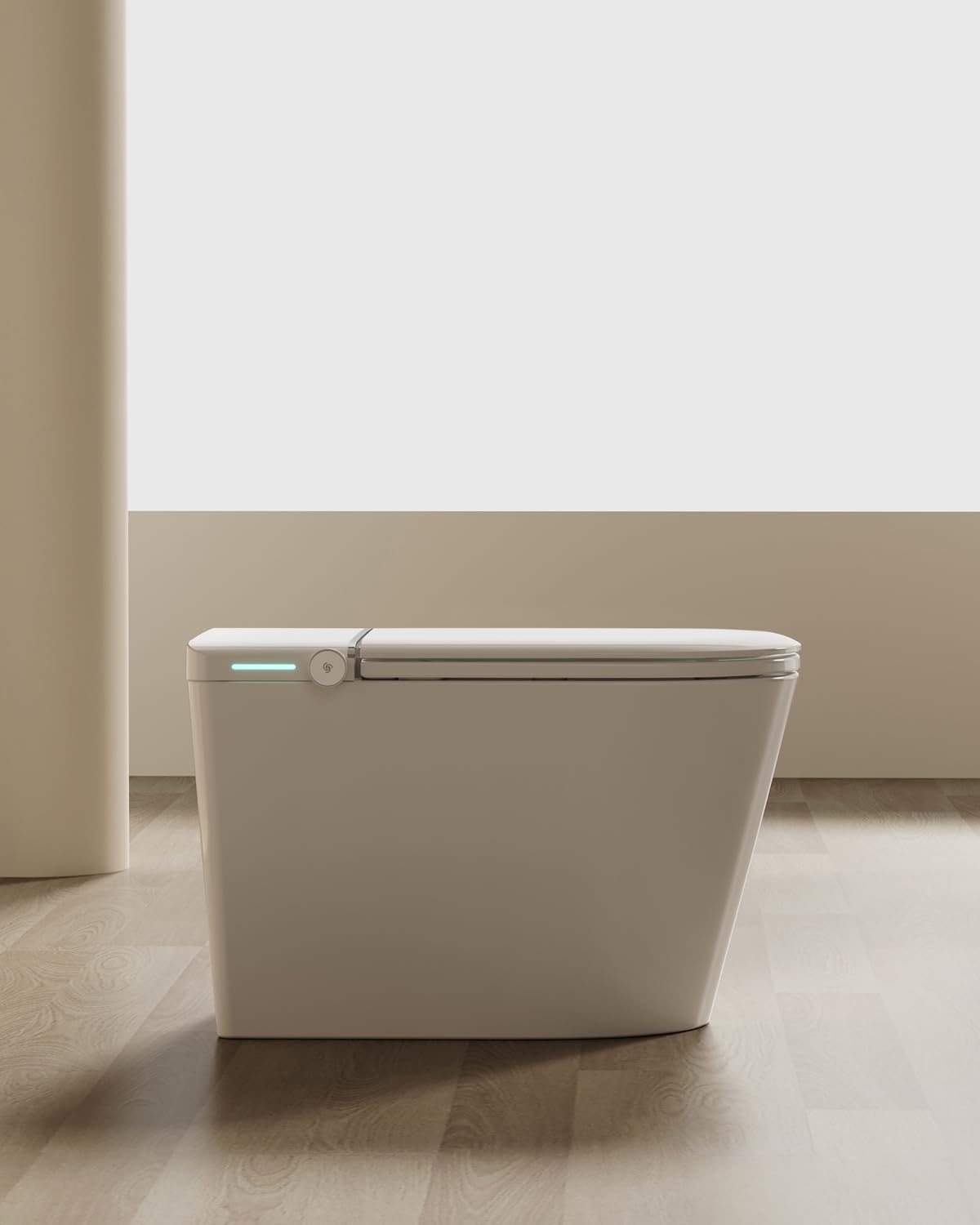 Smart One Piece Toilet - Modern Tankless Electric Toilet with Auto Flush, Foot Sensor, Heated Seat & Nightlight - 1.32/0.92 GPF Dual Flush - 12