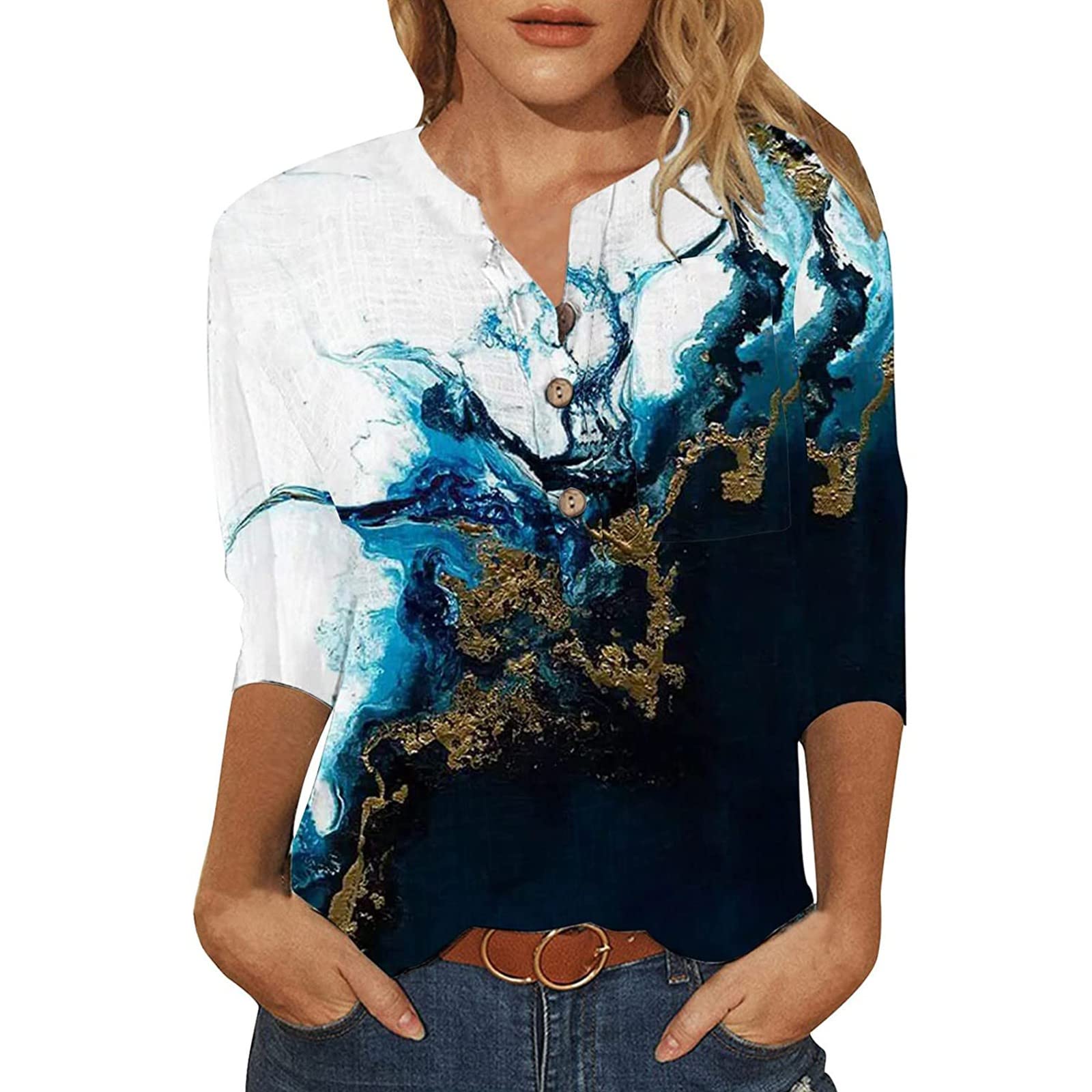 Women's Summer Tops - Sexy V-Neck Short Sleeve Dolman Blouse with Twist Front Detail | Casual & Dressy Loose Fit Tunic | Perfect for Office Wear, Date Night & Summer Outfits