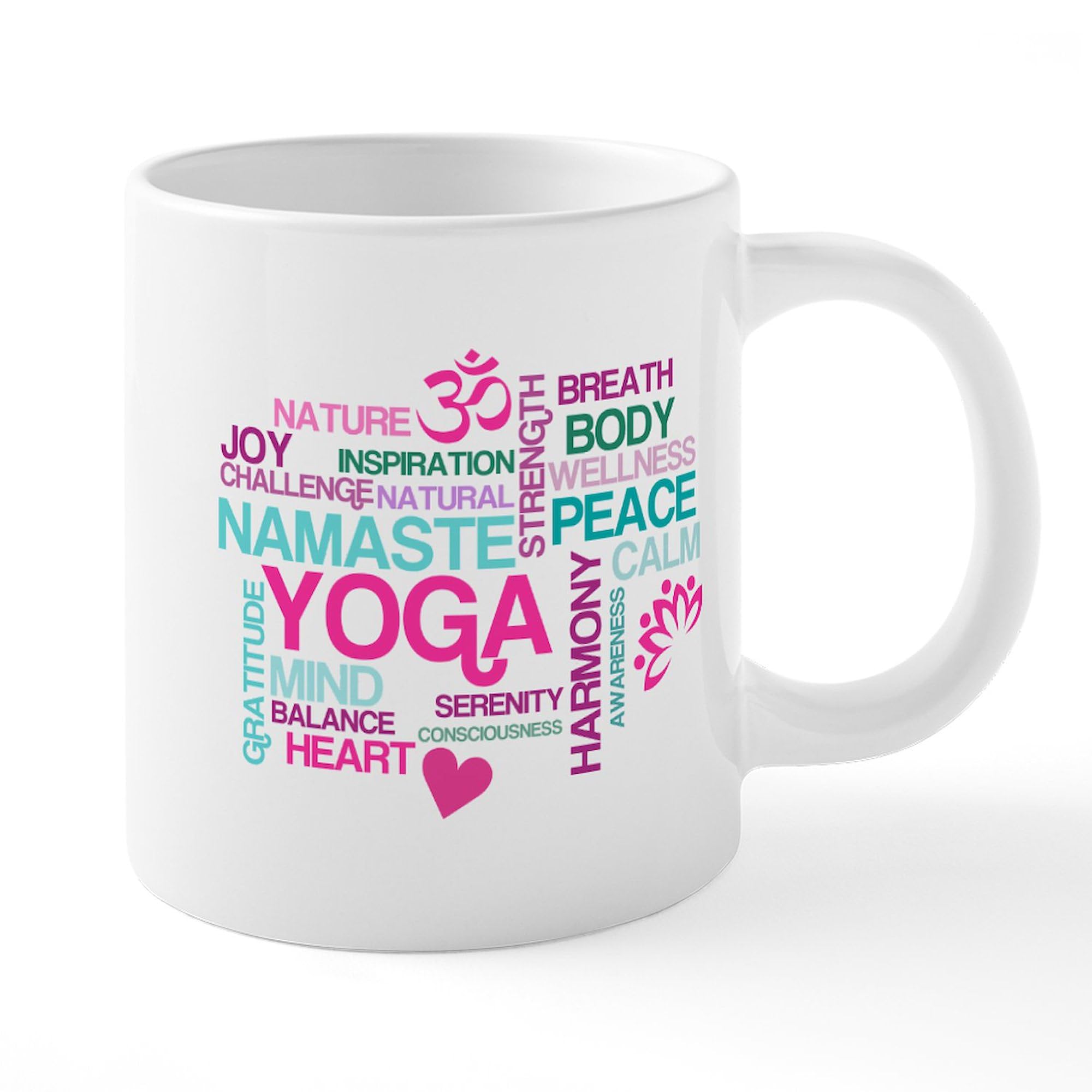 20 oz Ceramic Coffee Mega Mug - Yoga Inspirations Design by CafePress | Perfect for Yoga Lovers, Meditation & Relaxation at Home or Office