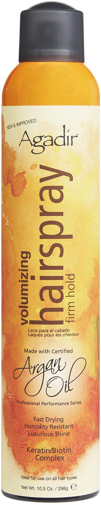 AGADIR Volumizing Firm Hold Hair Spray - 10.5 oz | Strong Hold Hairspray for All-Day Volume & Style | Perfect for Weddings, Parties & Everyday Use
