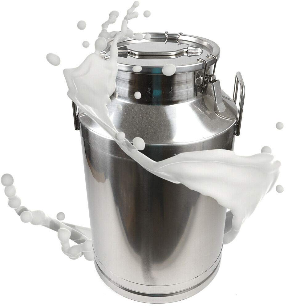 Stainless Steel Milk Can Wine Bucket with Silicone Seal - 20L/30L/40L/50L/60L Liquid Storage Container - Perfect for Home Brewing, Winemaking, and Bulk Liquid Storage (60L)