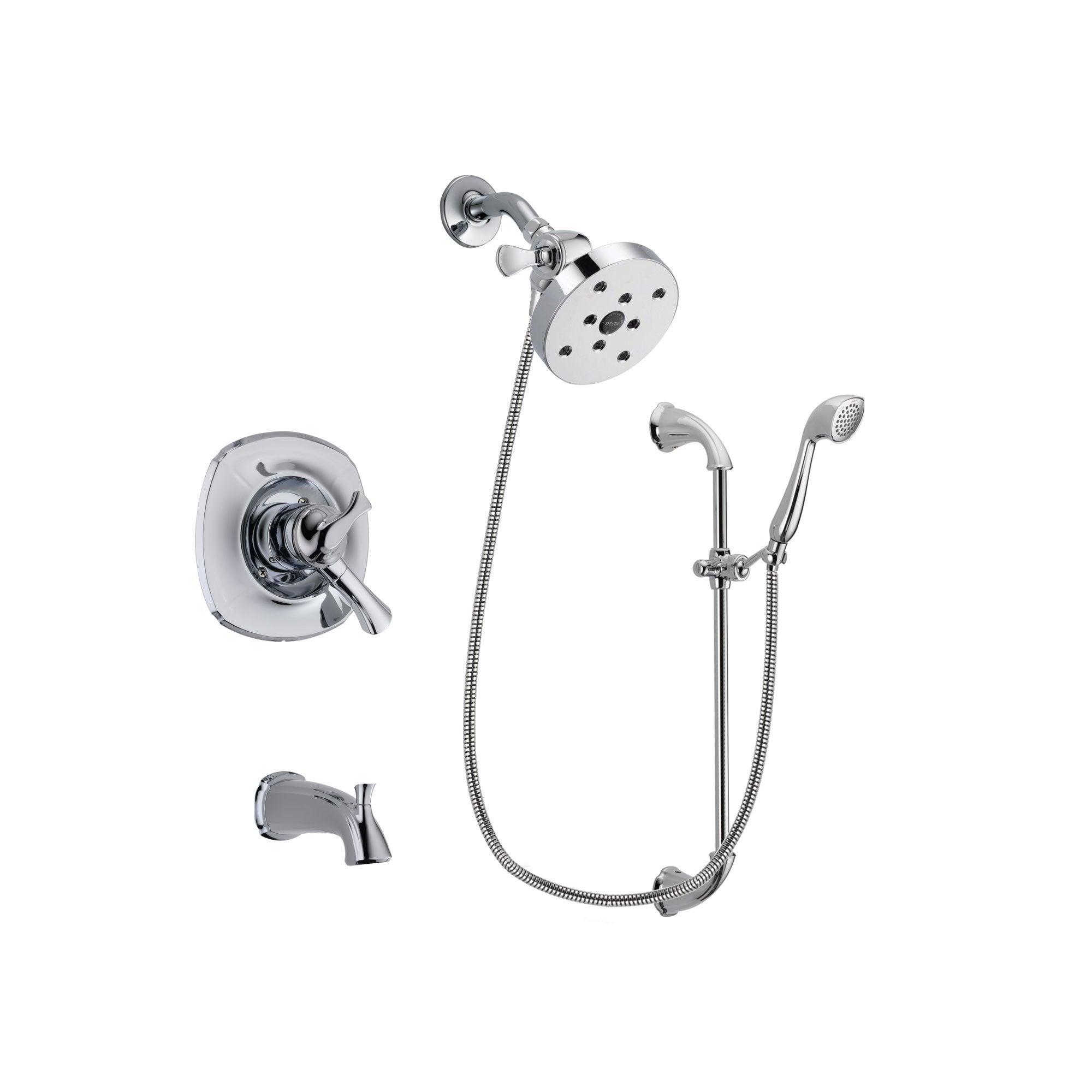 Delta Addison Chrome 3-Handle Tub and Shower Faucet System with Hand Shower DSP0963V - Perfect for Bathroom Renovation and Modern Home Upgrade