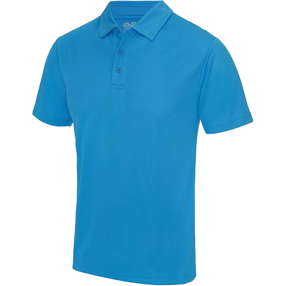 Just Cool Men's Plain Sports Polo Shirt - Breathable Quick-Dry Golf & Casual Wear for Active Lifestyles