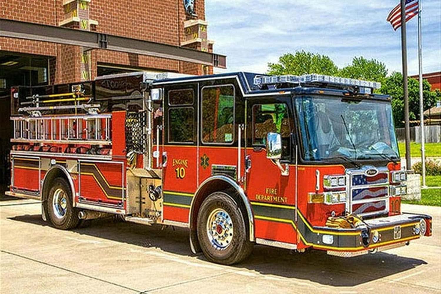 1000-Piece Firefighter Fire Truck Wooden Jigsaw Puzzle for Adults - Memory Exercise & Stress Relief Game, Family Activity & Decompression Gift (Perfect for Relaxation, Brain Training, and Quality Family Time)