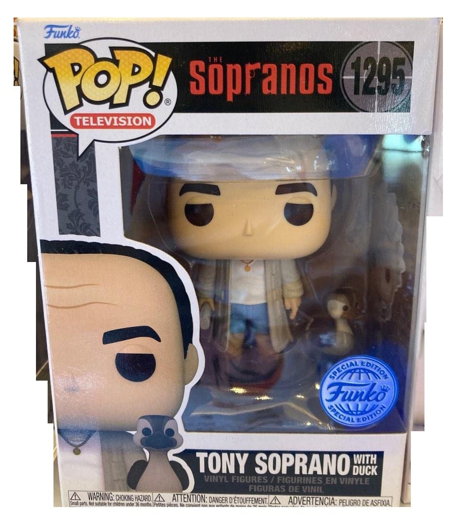 Funko Pop! The Sopranos Tony Soprano with Duck Vinyl Figure - Exclusive Collectible Bundle with Pop Protector Case #1295 | Perfect for TV Show Fans & Pop Culture Collectors