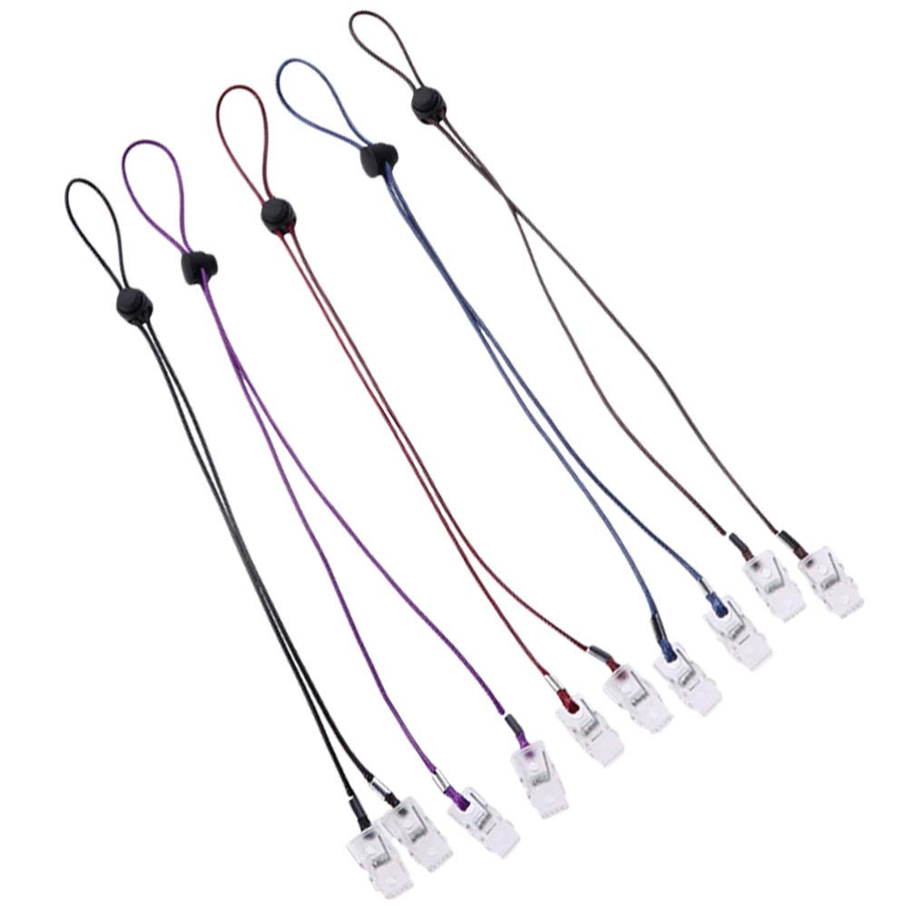 DOITOOL 10-Pack Kids Hair Towel Bib Clips - Adjustable Necklace Napkin Holder for Baby, Toddler & Child - Soft Polyester Apron Clips for Face Towels, Bibs & Napkins - Perfect for Bath Time, Mealtime & Daycare Use