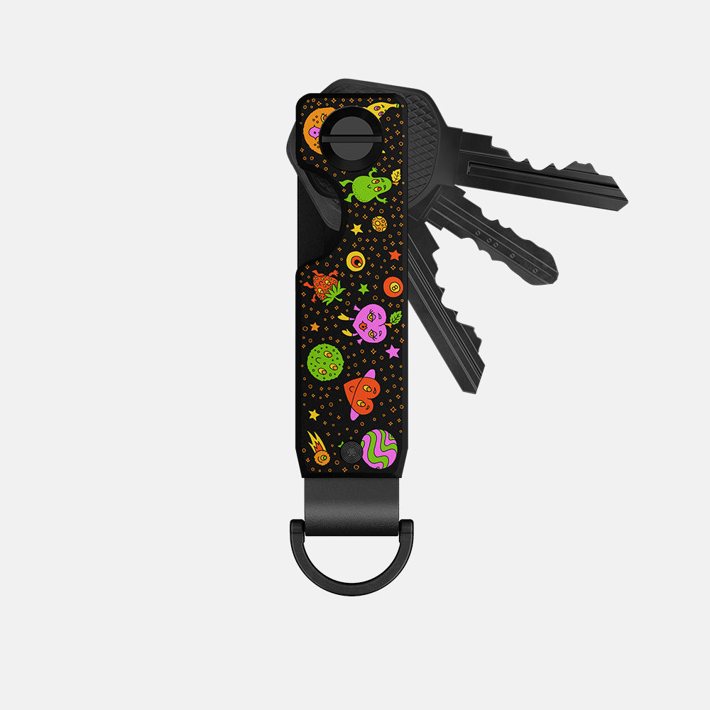 Ridge KeyCase - Premium Key Holder with RFID Blocking | Claire Morales Space Fruit Design | Perfect for Travel, Office & Everyday Use